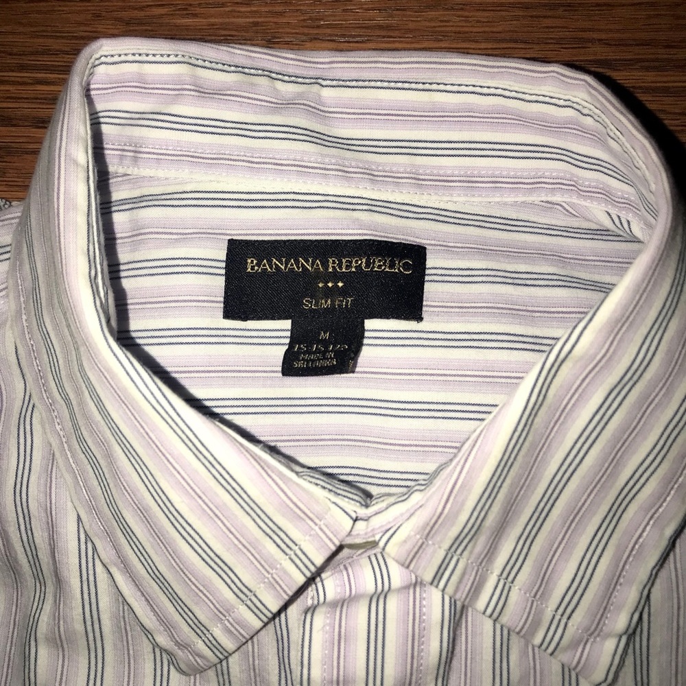 Banana Republic Men’s striped dress shirt